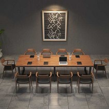 대형 회의 테이블 통나무 작업대, 싱글 테이블 120x60x75 두께 5센치