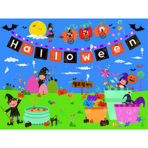 할로윈데이현수막 할로윈현수막 할로윈파티 장식 용품 Happy Halloween day 어린이집 유치원 영어학원 배경현수막 포토존 전문디자인샵 도모꼬, G1.할로윈