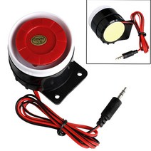슈퍼 시끄러운 사이렌 내구성 유선 미니 경적 집 보안 120dB 사운드 경보 시스템 소형 DC 12V 실내, 한개옵션0