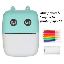 미니 휴대용 프린터 labelPrint 열전 사 용지 사진 포켓 58mm 인쇄 무선 블루투스 안드로이드 IOS, 02 Green, 02 Green