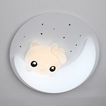 국산 LED방등 쁘띠캣 50W 키즈조명 리모컨 고양이 어린이방등 키티 키즈카페 캐릭터