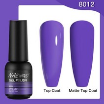 Nailwind하이브리드 세미 퍼머넌트 네일 폴리시 젤 8ml UV 바니시 네일아트 디자인 매니큐어 베이스 탑코트 프라이머 매트, 없음, 8012