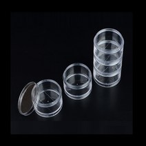 5단 플라스틱 원형통 슬라임통 투명통 공병 중형