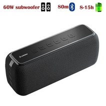휴대용스피커불멍 인공지능스피커 버스킹 xdobo x8 60w 강력한 휴대용 야외 무선 블루투스 스피커 tws hifi 홈 시어터 시스템 음악 사운드 박스 soundbar for, x8-블랙