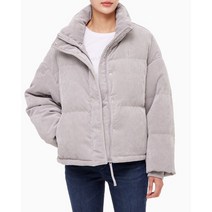 캘빈클라인진 여성 릴렉스핏 코듀로이 다운 숏 푸퍼 재킷(J221160)