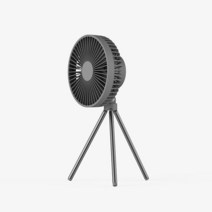 실링팬 천장 선풍기 셀프 설치 에어컨 공기순환팬Led Light Tripod Stand Desktop Fan Portable Camping Re, 01 Dark grey 4000mAh