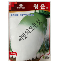 청운무 씨앗 8000립 가을 김장무 종자 가을무의 대명사 팜한농