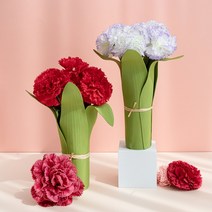 [비아케이] 화이트퍼플 카네이션 LED 무드등, 단품