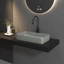 북유럽 세라믹 탑볼 세면대 반다리 세면볼 건식 미니 카운터 매립, 단일사이즈, JZ400  블랙