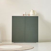 지니 800 틈새 수납장 E0 다용도 거실 수납장, 다크그린(DSED02G0C)