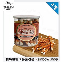 강아지특식 먹보강아지 저지방 4p애견스틱간식 말티즈간식 강아지훈련용간식 고급간식, 1개