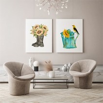 셀러허브 감성 수채화 해바라기 그림 액자 No21 31 캔버스 6호, 26번／6호32x41cm(캔버스액자옆면연장)