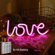 카페 조명 야외 실내 캠핑 딸기 모양 테이블 네온 사인 램프 침대 머리맡 야간 크리스, love pink