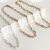 14k 로즈골드 실버 골드 이태리 볼드 체인 초커 목걸이