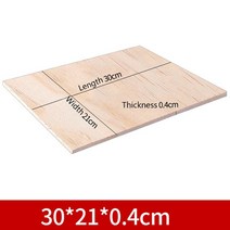우드버닝 목공예 목공체험 목공공방 멀티 사이즈 항공 모델 레이어 보드 참피나무 합판 판자 DIY 목재 재료, 05 2PC 21x30x0.4cm