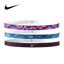 나이키 헤드밴드 AC9728-608 프린티드 헤어밴드 3PK, 헤어밴드_N0002560608OS
