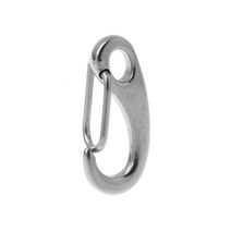 계란 모양의 스프링 스테인레스 스틸 빠른 연결 스냅 후크가있는 작은 카라비너, 40mm