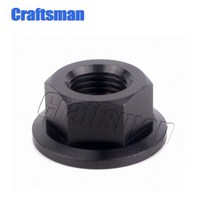 craftsman 티타늄 너트 ti m5 m6 m8 m10 m12 m14 m16 플랜지 너트 나사 볼트 오토바이 자전거 자전거, M12 1.5, 검은 색