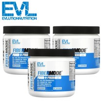 (2+1) EVL 에볼루션뉴트리션 FiberMode 식이섬유 폴리덱스트로스 이눌린 차전자피 가루 198g 3팩, 3개