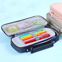 큰 수납 봉제 필통 원지퍼 고등학생필통 중학생필통, 블랙, 본상품선택