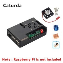 라즈베리 파이 3 케이스 ABS 박스 Carcasa 3B 인클로저/쿨러 팬/히트 싱크 옵션 커버 키트 +/3B 용, kit 3