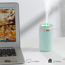 가습기 미니가습기 소형가습기 사무실가습기 가정용가습기 휴대용가습기 필터포함 캔&레인보우[소무나], 캔 핑크