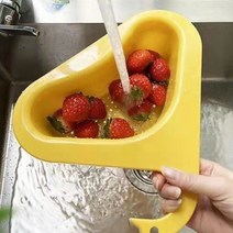 백조 멀티거치대 거름망 물기제거 수세미거치대 다용도, 옐로우