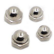 10-50pcs 니켈 탄소강 캡 너트 M3 M4 M5 M6 M8 M10 M12 장식 커버 반원형 도토리, 02 M4 50pcs