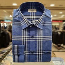 NC 불광점 레노마 셔츠 신상품 50%세일 시원한 블루 선이 잘 맞는 빅 체크 린넨 브랜드 일반핏 셔츠