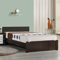 침대생각 오피스 침대 서랍형 + 무소음 단면 매트리스 세트, 워시