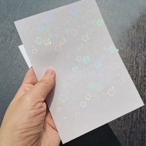손코팅지 100 장 홀로그램 꽃 질감 콜드 라미네이션 필름 시트 A6 크기 사진 보호, 메이화
