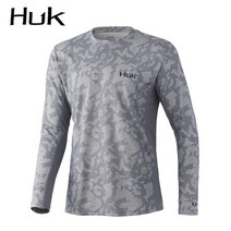 낚시 티셔츠 자켓 HUK남성용 낚시 티셔츠 UPF 50 의류 야외 스포츠 긴 소매 운동복 캐주얼 통기성 자외