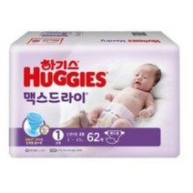 2021 신형 하기스 맥스드라이 밴드형 기저귀 남녀공용 신생아용 1단계(3~4.5kg), 신생아, 186매