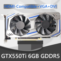 GTX550Ti 1GB 2GB 4GB 6GB 8GB 컴퓨터 그래픽 카드 192bit GDDR5 듀얼 냉각 팬이 장착 된 NVIDIA PCI-Express 2.0 게임용 비디오, 호주, 6GB GDDR5 Silver