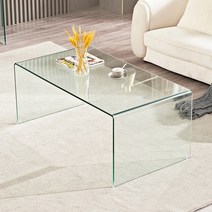 북유럽 테라스 사이드 유리 스틸 거실 테이블, 완제품, 120x65x 높이 50CM 백보우