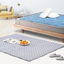 전자파 차단 요 전기요 무자계 전자파없는전기장판 침대온열매트 캠핑, 도트블루대