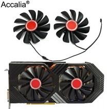 2pcs/set95MM FDC10U12S9-C CF1010U12S CF9010H12S XFX RX580 GPU 쿨러 팬 그의 RX 590 580 570 그래픽 카드 냉각, One Color, One Size