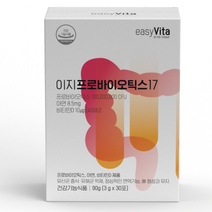 이지비타 이지 프로바이오틱스 17 3G X 30포 X 1박스 아연 프리바이오틱스 차전자피