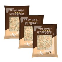진짜두부 두부모래 오리지널 7L 3개 묶음, 딸기향