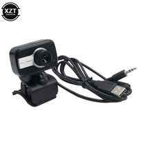 디지털 USB 50M 메가 픽셀 웹캠 PC 노트북 컴퓨터 용 세련된 회전 카메라 HD 웹 캠 마이크 클립 포함, [01] Black