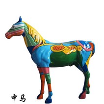 컬러 대형 말조각 말모형 말인형 예술장식 말장식 장식소품 대형장식 멋있는소품 웨딩장식, J 타입 중형