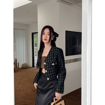 봄 가을 여성 트위드 자켓 런던플랏 기은세 ootd 디자이너 재킷 브랜드 수입 프리오더 간절기 하객 결혼식 옷 코디 노카라 금장 강민경 사복 숏 우아
