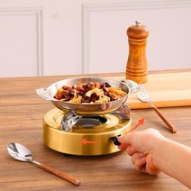 에탄올난로 캠핑 요리용 알코올 스토브 안정적인 경량 스피릿 버너, [02] Gold