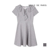 [에꼴드파리] 마혼방 러플 체크원피스_C86WOA009Z