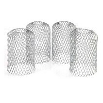 에어컨 수리 Downspouts 거터 금속 메쉬 150x80 Mm 4pcs 다운 파이프 드레인 필터 캡 확장 스트레치 가드, 한개옵션0