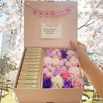 라봄플라워 어버이날용돈박스 부모님 플라워 반전 용돈상자 현금선물, 핑크박스L-레드꽃-용돈봉투-아빠사랑해요