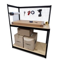 영진앵글 작업대 포장작업대 작업테이블 워크벤치 포장대 철제 다이, 블랙, 1200x600x1500, 1개