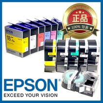 *정품* [ EPSON ] 라벨테이프, ST12S-PX [12mm 투명/백색글씨]