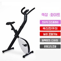 가정용 미니 실내 접이식 스피닝 헬스 싸이클 자전거, 02. 색상 화이트