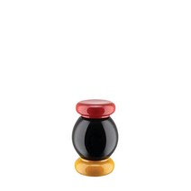 알레시 Alessi ES18 너도밤나무 소금 후추 및 향신료 그라인더 100가지 가치 컬렉션 레드 옐로우 블랙